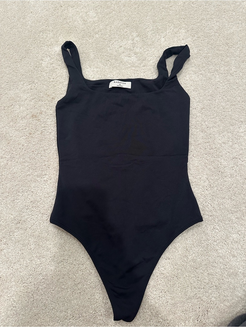 Babaton Black Square-Neck One-Piece Bodysuit NWOT